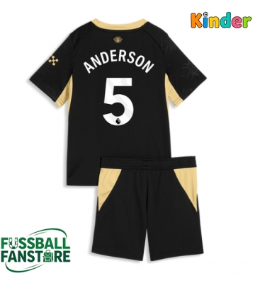 Manchester City Elliot Anderson #5 Replik Auswärtstrikot Kinder 2026-27 Kurzarm (+ Kurze Hosen)